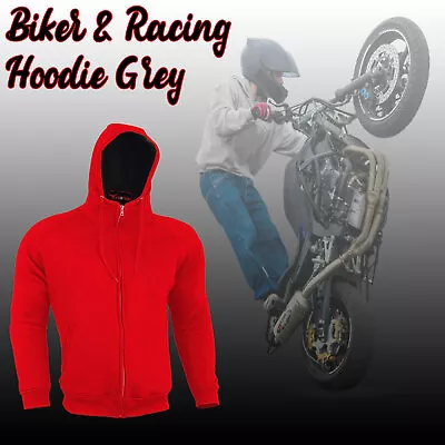 Buy Motorcycle Biker CE Armoured Guard Racing Motorbike Hoodie Fleece Zip Up Jacket • 39.97£