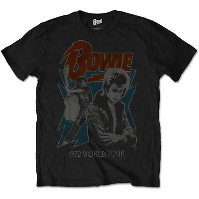 Buy David Bowie 1972 World Tour Ziggy Stardust Licensed Tee T-Shirt Men • 15.99£