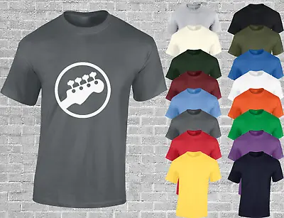 Buy Bass Headstock Guitar Mens T Shirt Ladies Musician Top Band Music Cool Gift • 7.99£