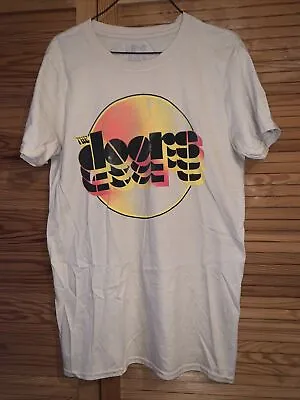 Buy THE DOORS Men's Beige Logo T-Shirt *NEW* Size Small • 8.99£