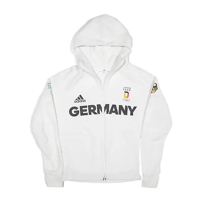 Buy ADIDAS Germany 2016 Olympics Hoodie White Full Zip Womens UK 16 • 19.99£
