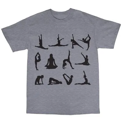 Buy Yoga Poses T-Shirt 100% Premium Cotton Vipassana Ashtanga Kundalini Hatha • 14.97£