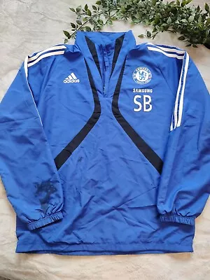 Buy Vintage Adidas Chelsea Football Club 2009-10 Blue Half-zip Windbreaker Anorak  • 31.50£