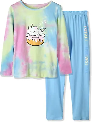Buy Sleepover Pajamas For Girls Size 6-18 Dount Cat Mermaid Caticorn • 25.60£