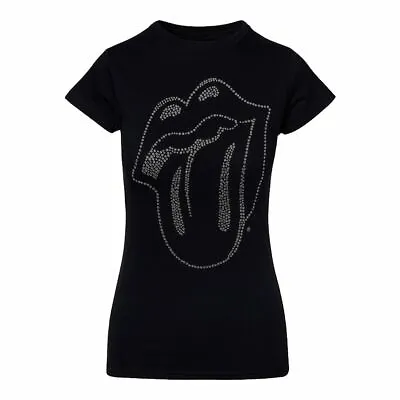 Buy Women's The Rolling Stones Tongue Diamante T-Shirt • 12.95£