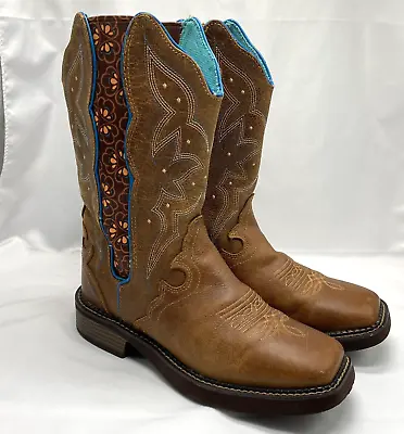 Buy Justin Womens Sz 8.5 Gypsy Heritage Ameline Floral Western Work Boots L9515 • 61.57£