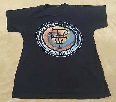 Buy PIERCE THE VEIL San Diego Pre Worn TulTex T-Shirt Size Small Black Very COOL • 23.62£