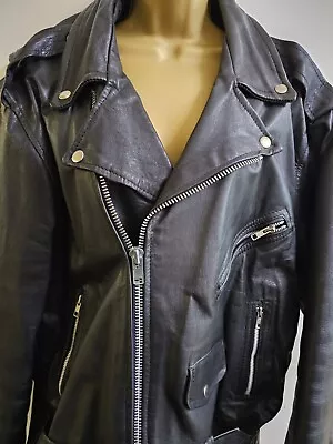Buy Pre Loved Marlon Brando Gents Black Leather Jacket Size L/X Large. • 70£