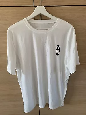 Buy Unisex Ace Of Spades Cards Print T-shirt In White, Size: L, New Without Tags • 10£