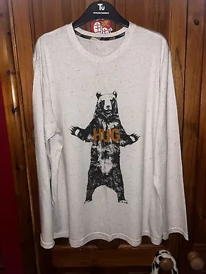 Buy Men’s F&F Bear Hug Pyjama Shirt Size L • 3.50£