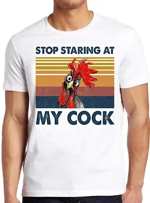 Buy Stop Staring At My Cock Funny Joke Rude Novelty Offensive Cool Gift T Shirt M528 • 6.35£