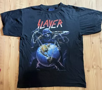 Buy Slayer European  Intourvention T-shirt L Vintage Rare Original Kerry King Araya • 1.20£