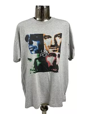 Buy U2 T-Shirt Top Size XL 46 Pop Mart Vintage Concert Tour 1997 Mens Grey NotUs Ltd • 74.99£