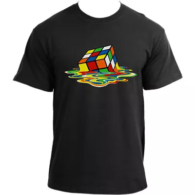 Buy Big Bang Theory Sheldon Cooper Melted Rubiks Cube Inspired T-Shirt For Men • 14.99£
