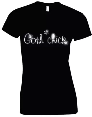 Buy GOTH Chick Ladies Crystal T Shirt  - Hen Night - 60s 70s 80s 90s All Sizes • 9.99£