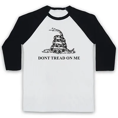 Buy Gadsden Flag Don't Tread On Me Rattlesnake Flag America 3/4 Sleeve Baseball Tee • 22.99£