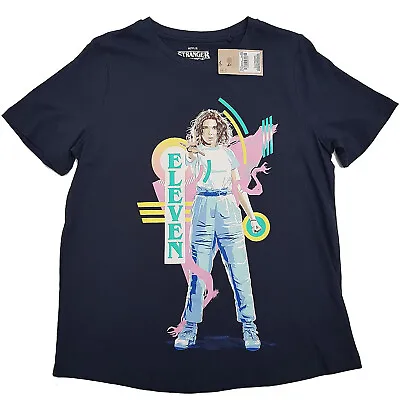 Buy Stranger Things Eleven T-Shirt Retro Vintage Style Navy Blue Sainsburys Tu • 12.99£