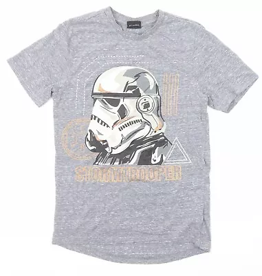 Buy Star Wars Boys Grey Polyester Basic T-Shirt Size 9-10 Years Round Neck Pullover  • 5.50£