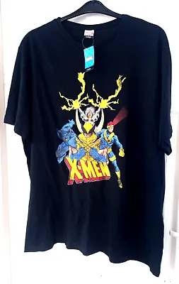 Buy Marvel X-Men  Mens Black T-Shirt 3XL Extra Large New With Tag Christmas Gift • 7.99£