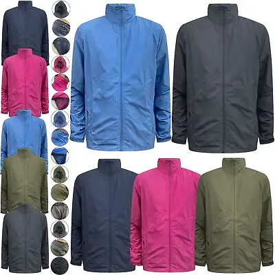 Buy Mens Ladies Unisex Rain Jacket Waterproof High Visibility Running Top Rain Coat • 8.99£