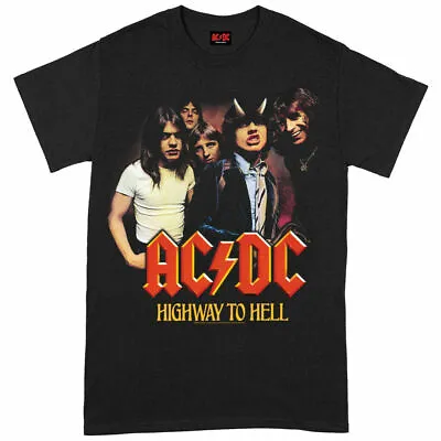 Buy Official AC/DC T Shirt Highway To Hell Group Black Classic Rock Metal Tee Mens • 14.88£