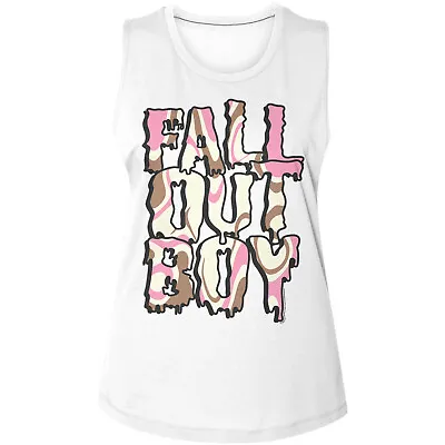Buy Fall Out Boy Neapolitan Icecream Logo FOB Women's Muscle Tank Rock Merch • 42.79£