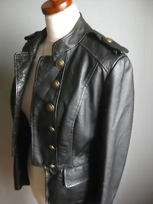Buy NEXT REAL LEATHER JACKET Military Biker Steampunk Victorian Army Aviator 12 10  • 174.99£