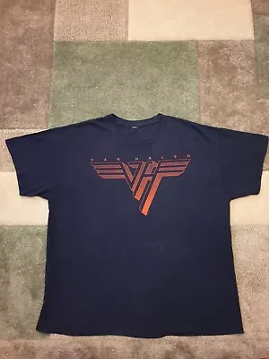 Buy Van Halen T Shirt Classic Logo Blue Mens Unisex Vintage Rock Metal Tee Size XXL • 18£