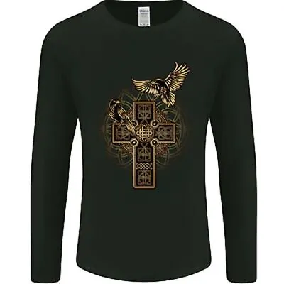 Buy Odins Celtic Raven Viking Thor Ragnar Norse Mens Long Sleeve T-Shirt • 12.99£