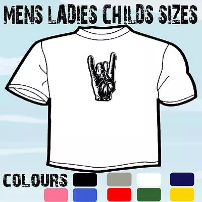Buy Devils Horns Rock Music Heavy Metal Logo Band T-shirt  • 10.96£