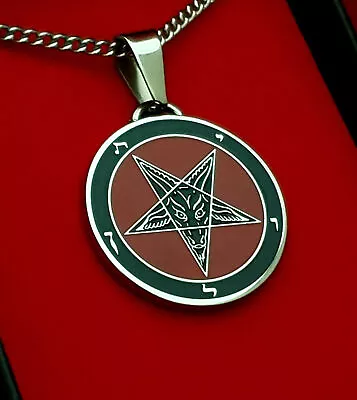Buy Sigil Of Baphomet 1  Black/Red Church Of Satan Goth Punk Occult Witchcraft Alt • 19.28£