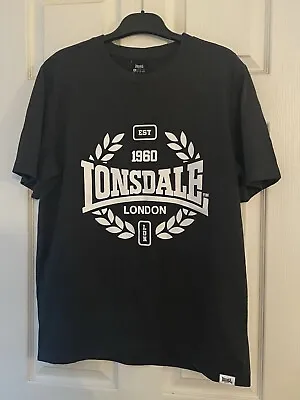 Buy Men’s Charcoal Grey Lonsdale T Shirt Size XL • 3£