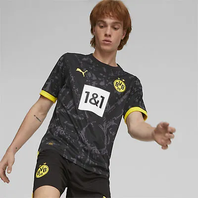 Buy PUMA Borussia Dortmund 23/24 Away Jersey Short Sleeve T-Shirt Top - Mens • 44£