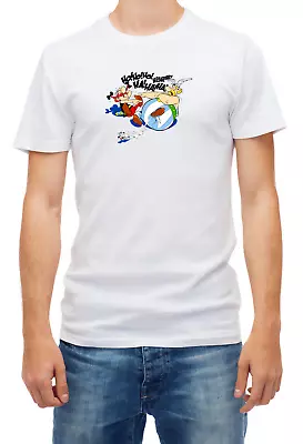 Buy Asterix And Obelix Are Running Short Sleeve White Men T Shirt F172 • 9.69£