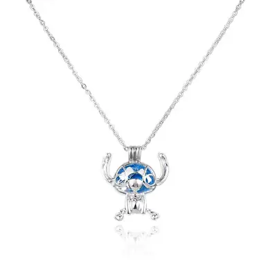 Buy Lilo And Stitch Pendant Necklace Silver Charm Girls Jewellery Kids Present Gift • 7.99£
