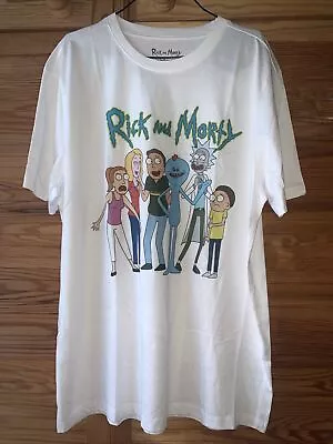 Buy RICK & MORTY Men's White T-Shirt *NEW* Size Large [adult Swim] PRIMARK • 8.99£