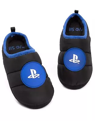 Buy PlayStation Slippers Boys Kids Teens Game Logo Black Shoes • 12.95£