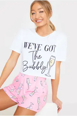 Buy BNWT - In The Style Hen Party I Got The Bubbly White PJ's Set - UK6 • 11.99£