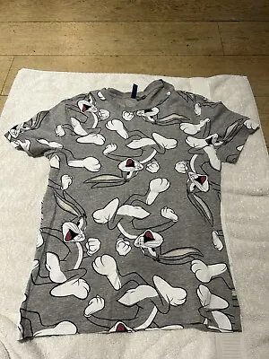 Buy Mens H&M Divided Rare Looney Tunes Bugs Bunny T-shirt Size XS • 9.85£