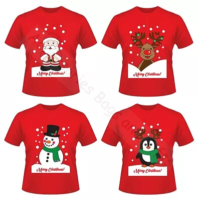 Buy Unisex Mens Women Xmas Christmas T-Shirt Novelty Top Santa Snowman Reindeer • 5.25£