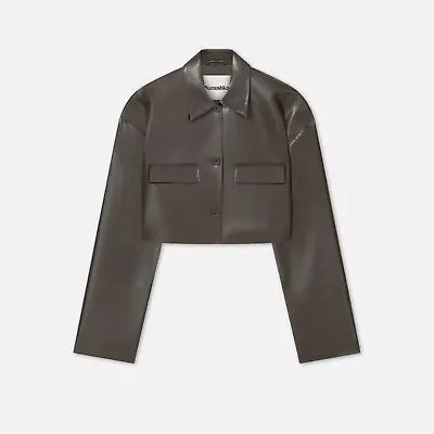 Buy Nanushka Holleen Cropped Alt Faux Leather Shirt Jacket • 216.92£