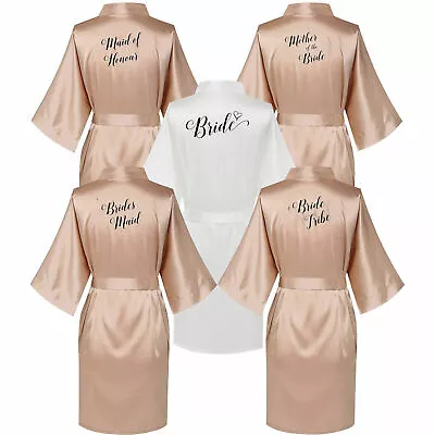 Buy Personalized Robe Bride Bridesmaid Champagne V-neck Sexy Dress Wedding Pajamas • 10.89£