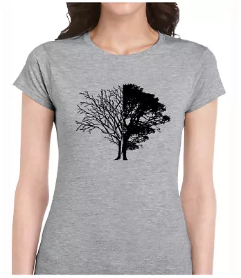 Buy Life And Death Tree Ladies T Shirt Tee Funny Cool Design Fashion New Premium Top • 7.99£