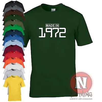 Buy Made In 1972 T-shirt Birthday Celebration Funny Party Present Gift Teeshirt • 11.99£