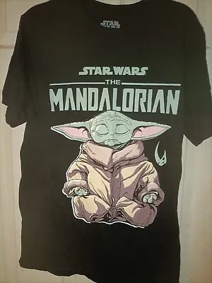 Buy Star Wars The Mandalorian Meditating Grogu Baby Yoda T-shirt Size M Medium • 4.99£