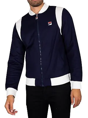 Buy Fila Men's Colton Bomber Jacket, Blue • 34.95£