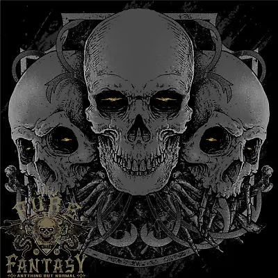 Buy Gothic Skulls Heavy Metal Rock Music Goth Biker Mens Cotton T-Shirt Tee Top • 10.75£