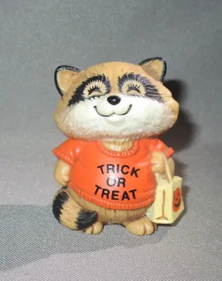 Buy Vintage Hallmark Merry Miniatures Halloween Figure 1983 Shirt Tales Raccoon • 11.57£