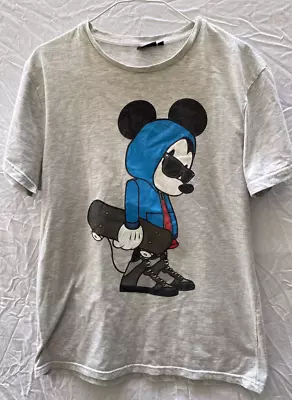 Buy Mens DISNEY Mickey Mouse Skate Graphic Crew Neck T Shirt Size M 32-36  Grey • 11.99£