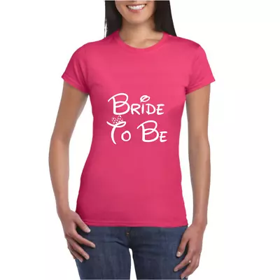 Buy T-Shirt Bride To Be Hen Do Marriage Wedding Gift Printed Womens Short Sleeve Tee • 14.95£